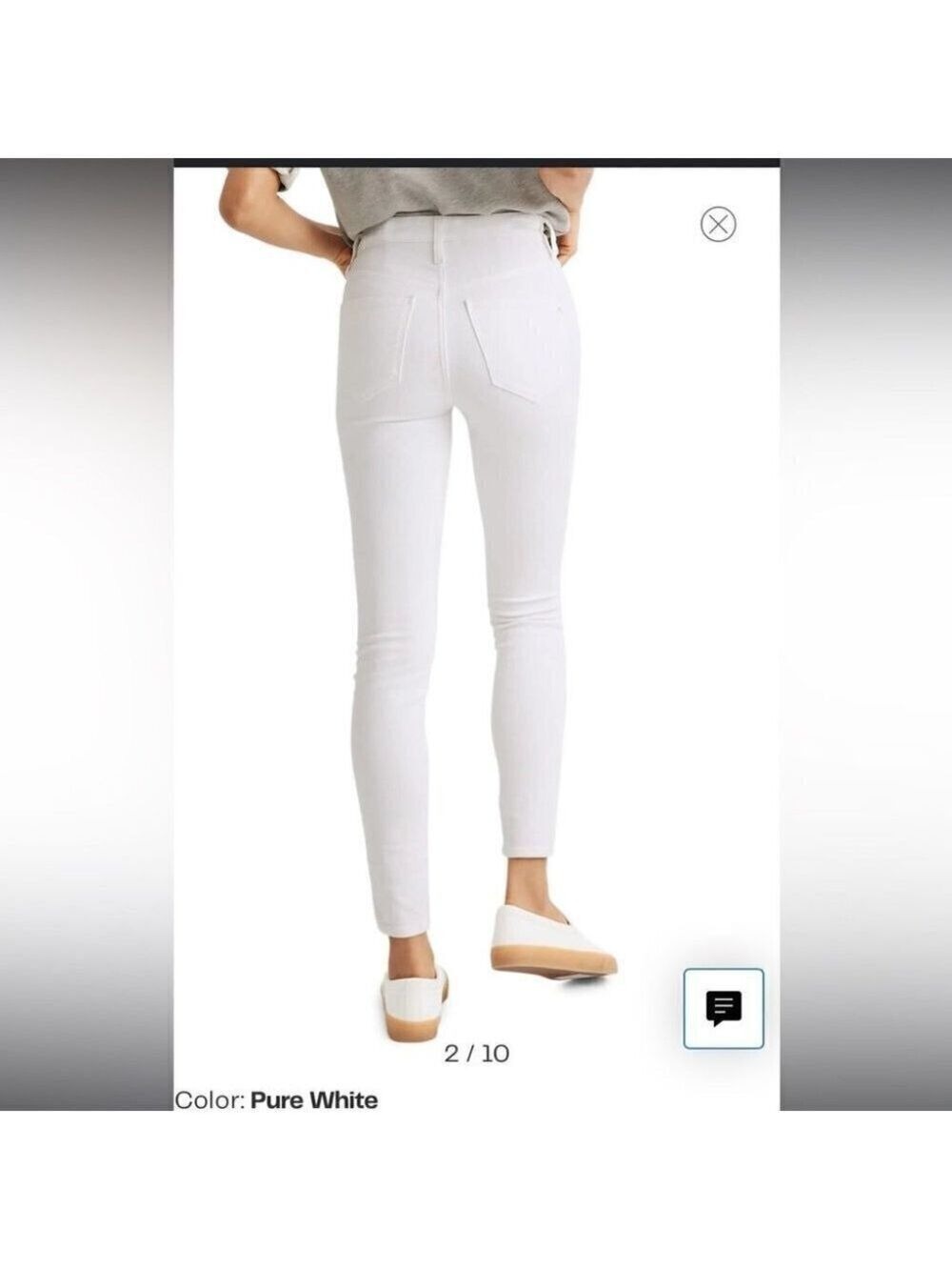 Madewell Curvy High Rise Skinny Jeans in Pure White - Picture 2 of 16